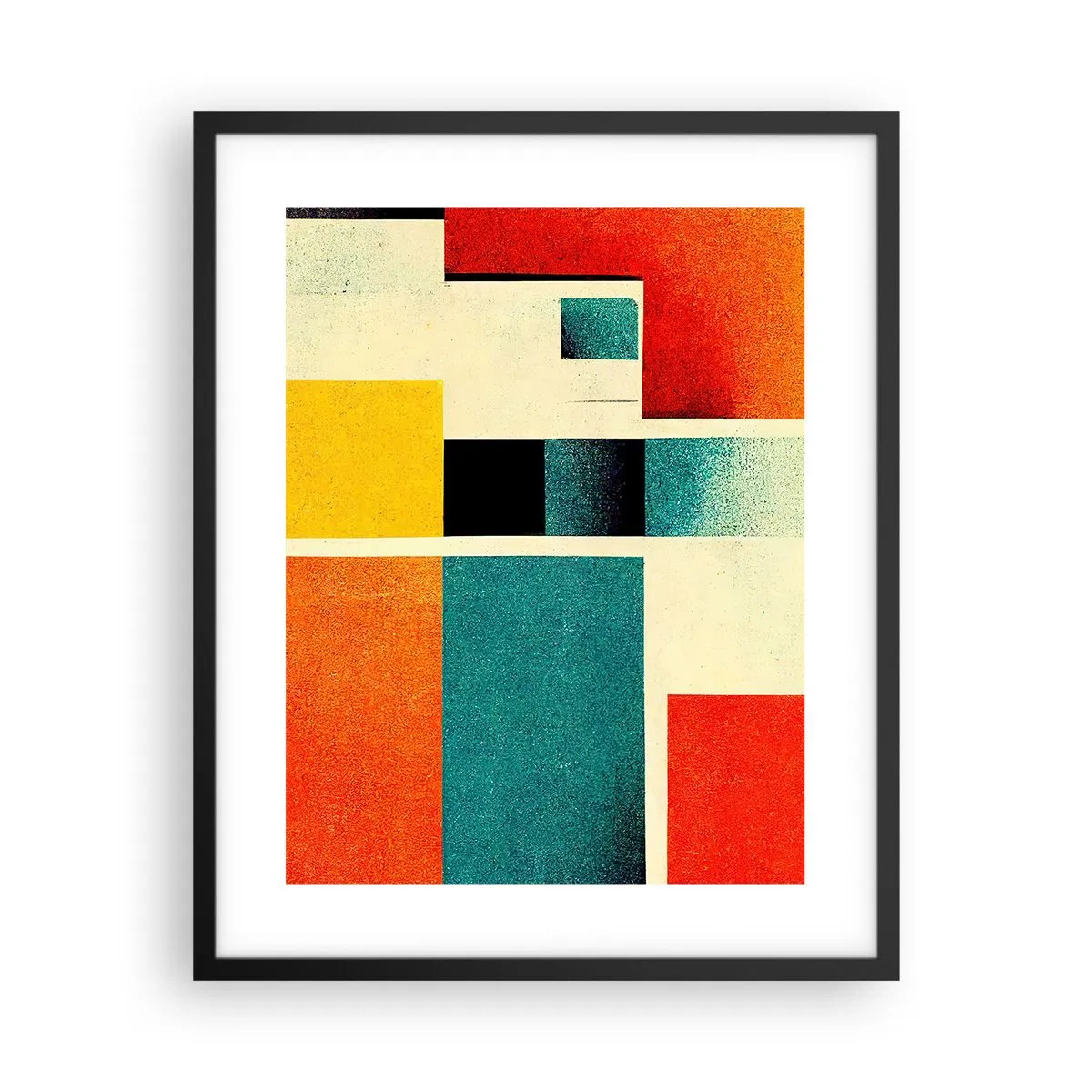 Poster în ramă neagră - Abstracție geometrică - energie bună - 40x50 cm