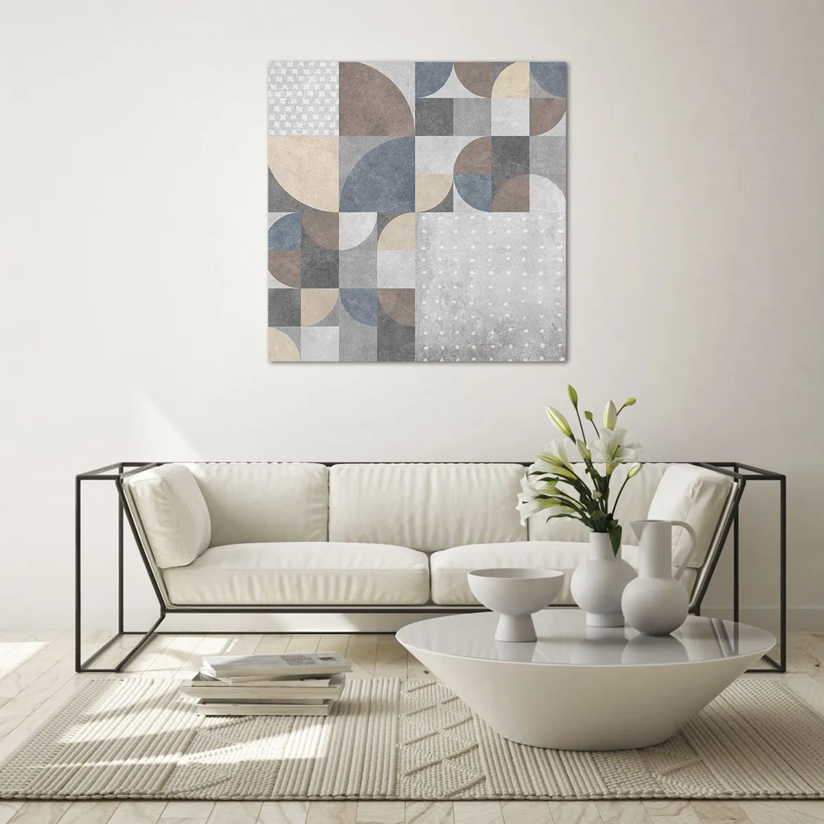 Tablou pe sticlă - Fantezie ceramică - 50x50 cm