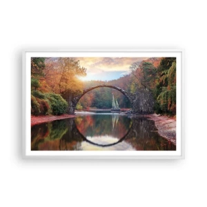 Poster în ramă albă - De cealaltă parte a oglinzii - 91x61 cm