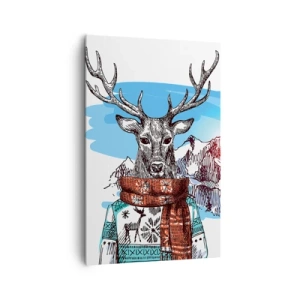 Tablou pe pânză - Nici măcar un cerb nu îngheață  - 80x120 cm
