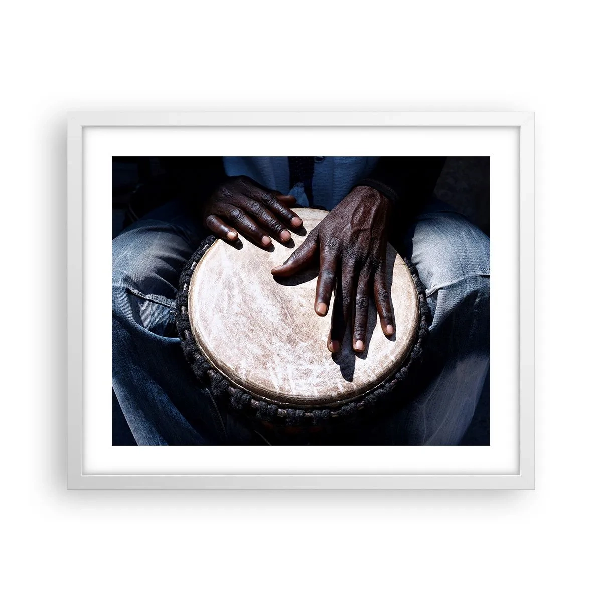 Poster în ramă albă - Trăiește în ritmul tău - 50x40 cm