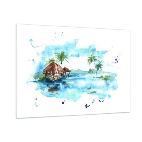 Tablou pe sticlă - Undeva în Pacific - 100x70 cm