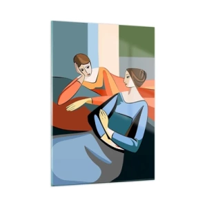 Tablou pe sticlă - Un moment de confidențe - 50x70 cm