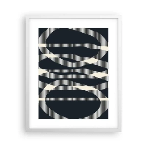 Poster în ramă albă - Încercare de străpungere a întunericului - 40x50 cm