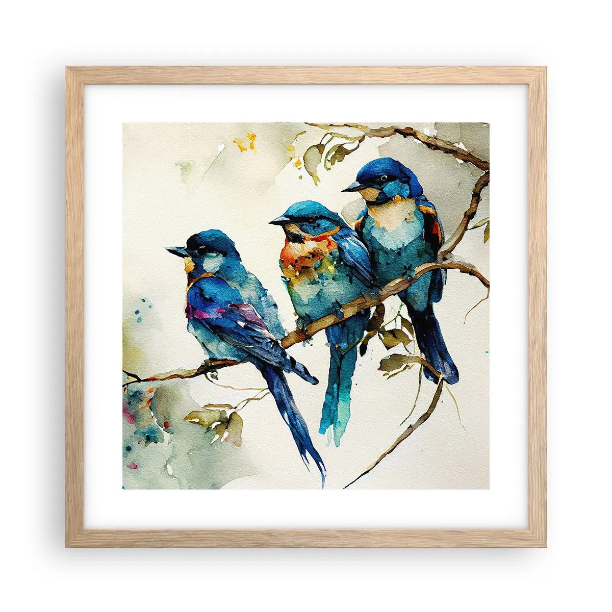 Poster în ramă de stejar deschis - Se simte jignit? - 40x40 cm