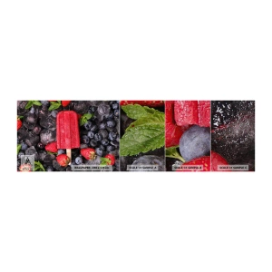 Mostră tapet Premium Sand - Umbra unei veri fierbinți - Înghețată, Fructe, Sănătate - 100x30 cm