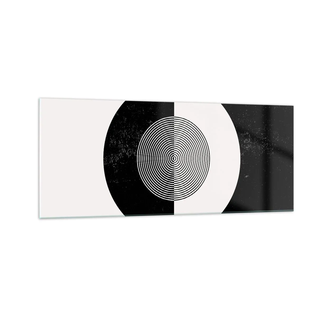 Tablou pe sticlă - Armonie în alb și negru - 100x40 cm
