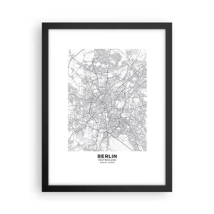Poster în ramă neagră - Floare de Berlin - 30x40 cm