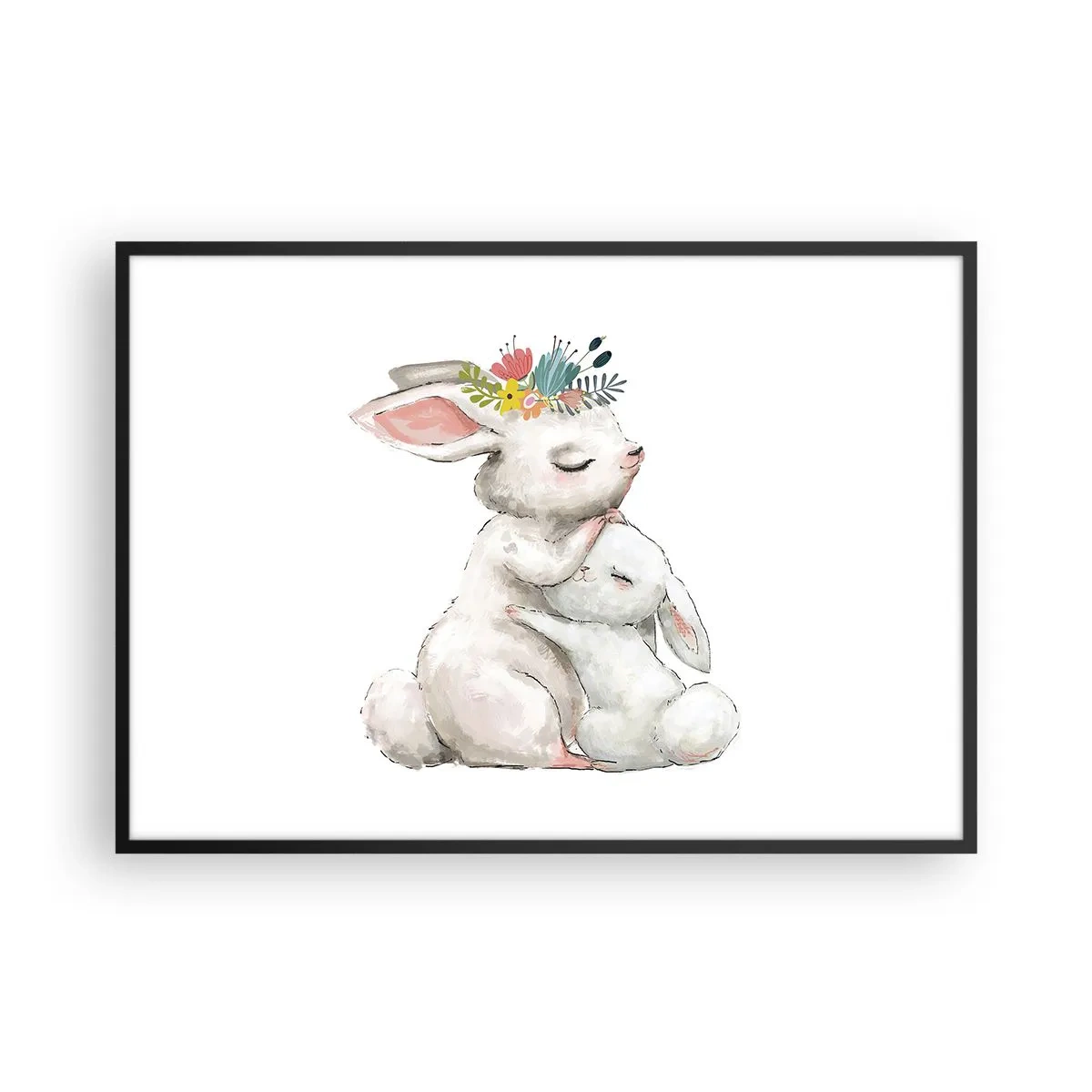 Poster în ramă neagră - Ca la mama - 100x70 cm