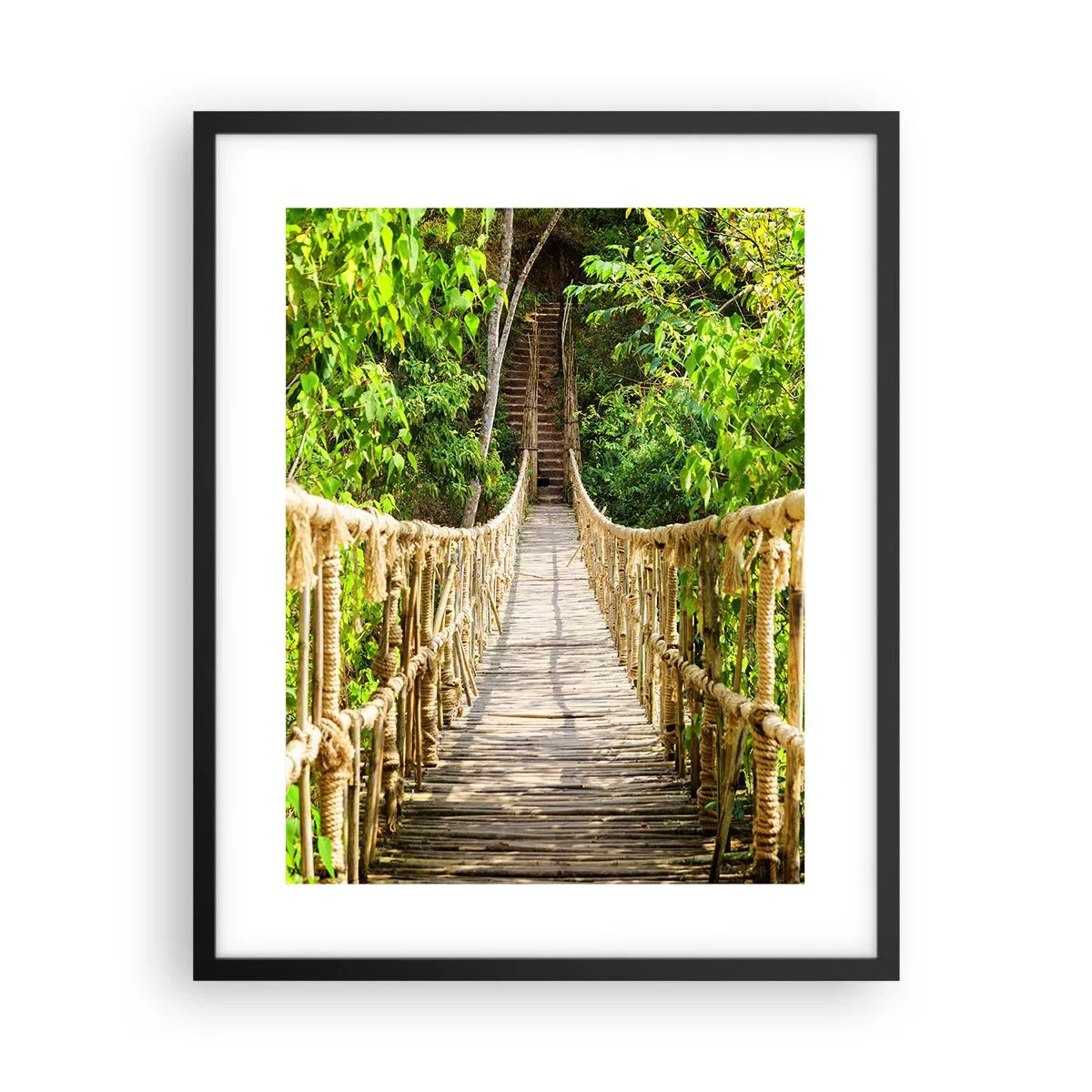 Poster în ramă neagră - Suspendat în verde - 40x50 cm