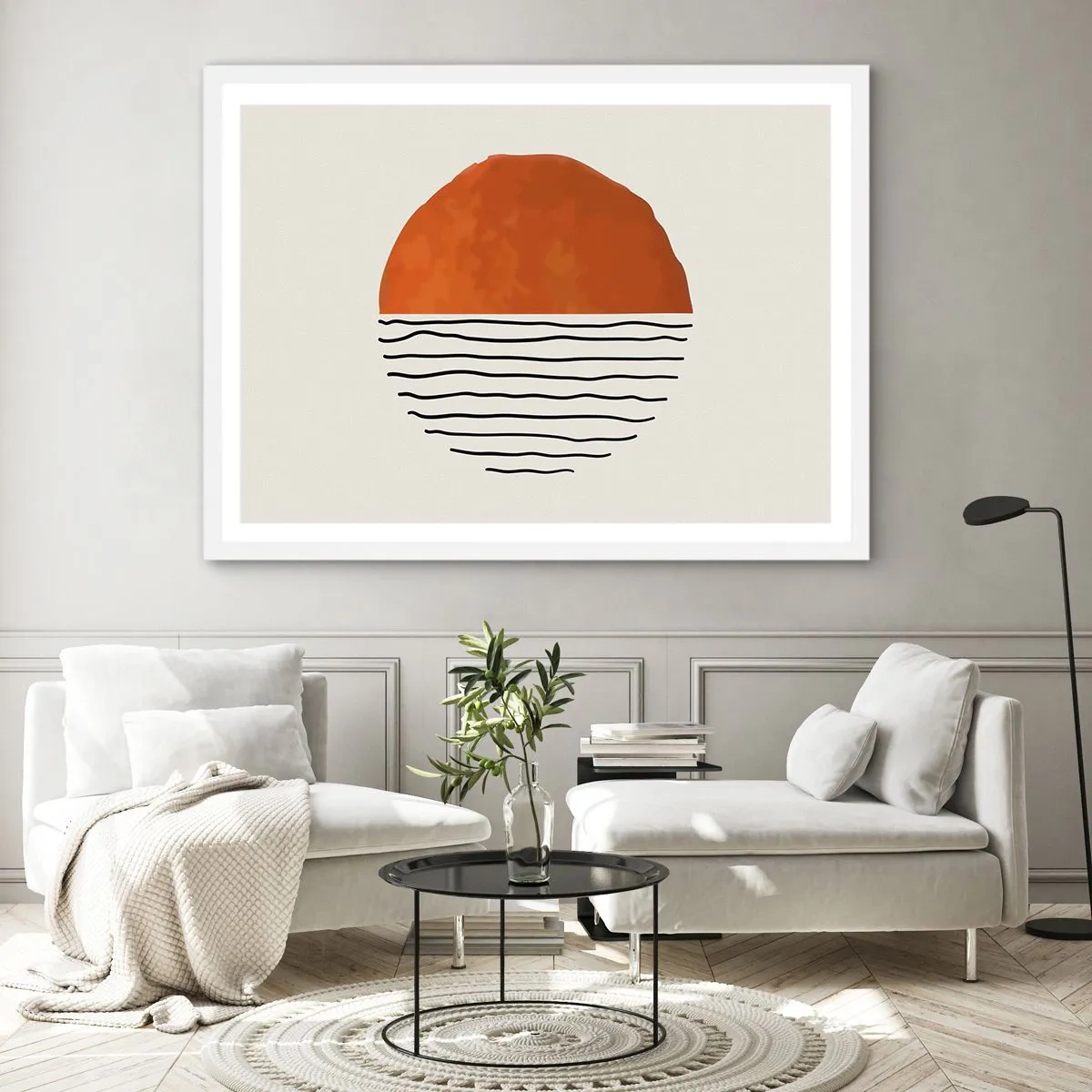Poster în ramă albă - În stil japonez - 50x40 cm