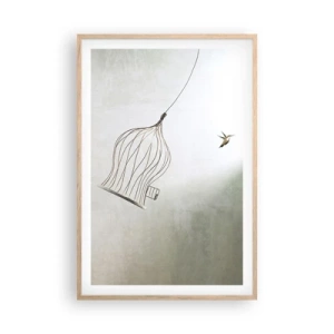 Poster în ramă de stejar deschis - Eliberat - 61x91 cm