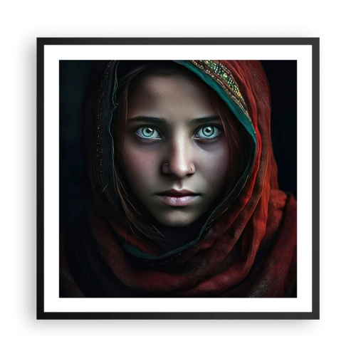 Poster în ramă neagră - Prințesa orientală - 60x60 cm