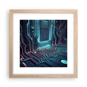 Poster în ramă de stejar deschis - Iată la ce mă gândesc... - 30x30 cm