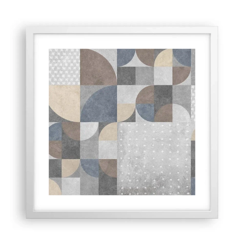 Poster în ramă albă - Fantezie ceramică - 40x40 cm