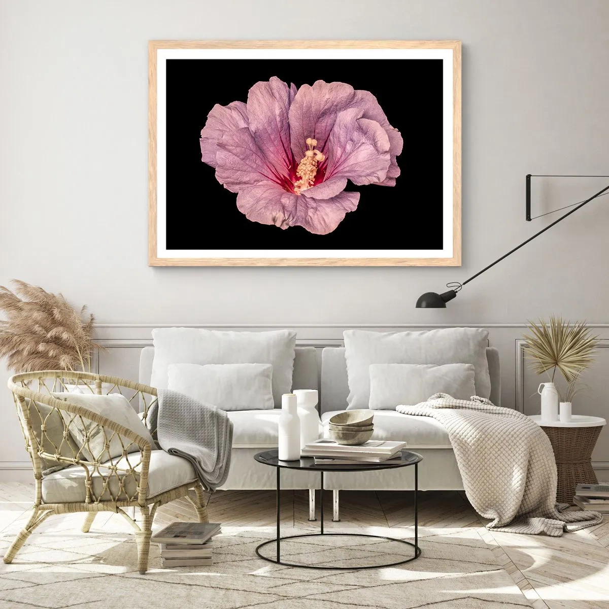 Poster în ramă de stejar deschis - Direct la inimă - 100x70 cm