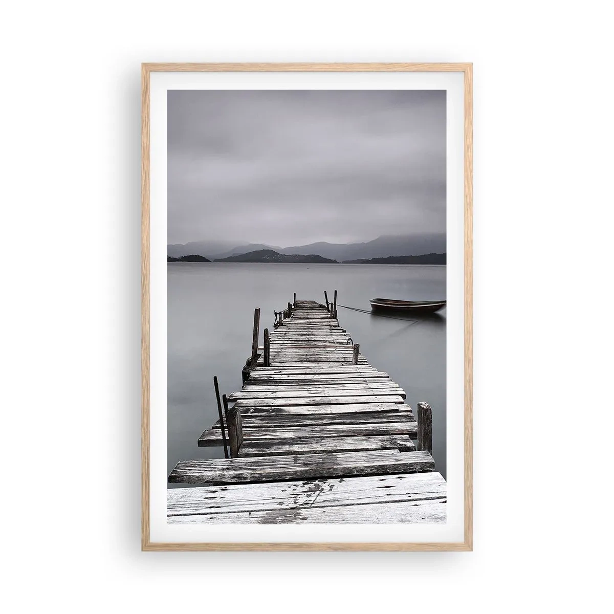 Poster în ramă de stejar deschis - Poți pleca mâine - 61x91 cm