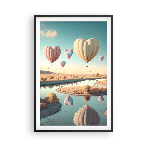 Poster în ramă neagră - Iubirea ne înalță - 61x91 cm