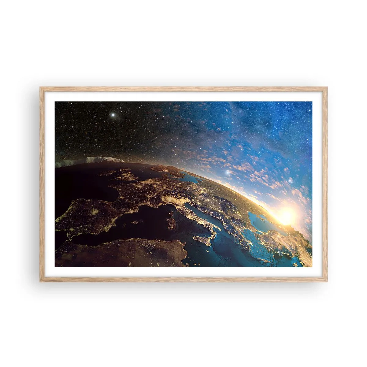 Poster în ramă de stejar deschis - Să ne privim de la distanță - 91x61 cm