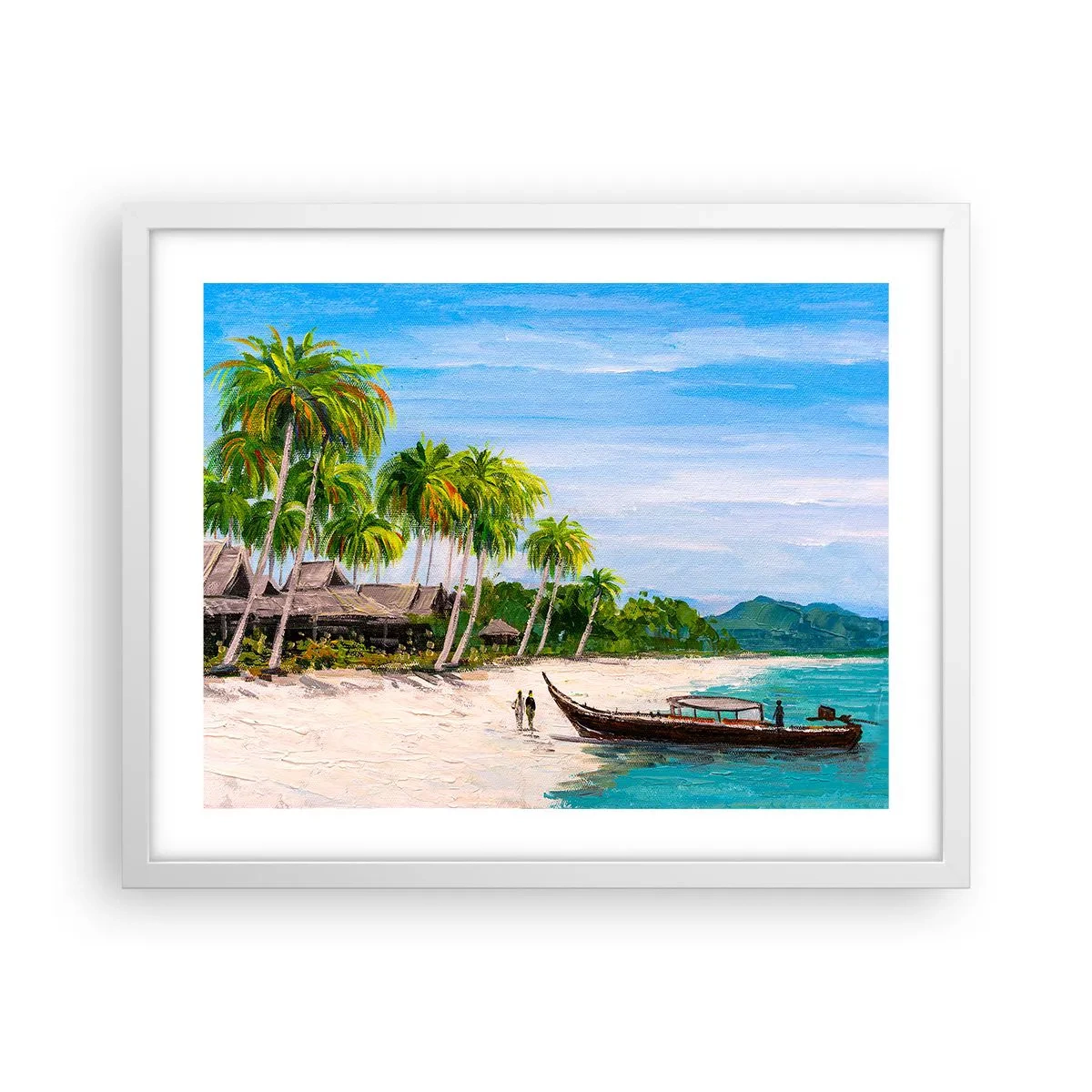 Poster în ramă albă - Un vis exotic - 50x40 cm