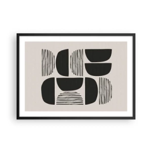 Poster în ramă neagră - Jumătăți necomplete - 70x50 cm