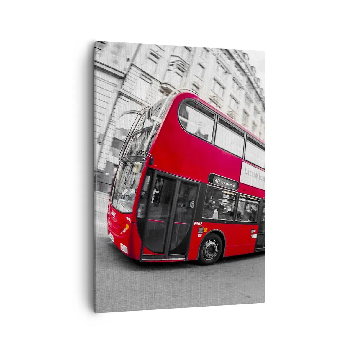 Tablou pe pânză - Londra în mod tradițional - by bus - 50x70 cm