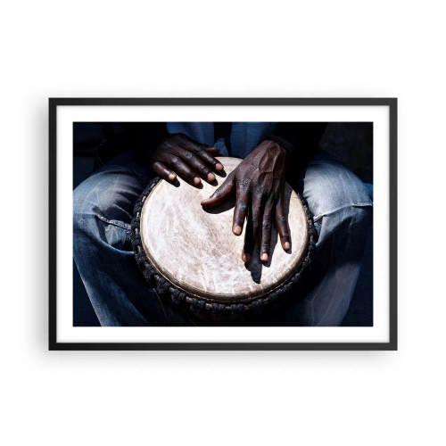 Poster în ramă neagră - Trăiește în ritmul tău - 70x50 cm