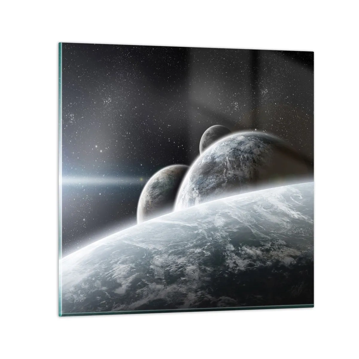 Tablou pe sticlă - Muzica cosmică a sferelor - 70x70 cm