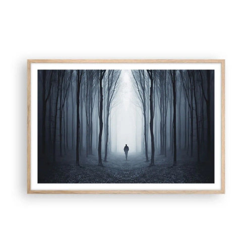 Poster în ramă de stejar deschis - Și totul este simplu și clar - 91x61 cm