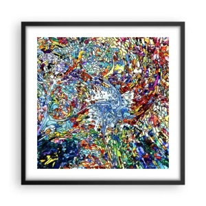 Poster în ramă neagră - Vitraliu de picături - 50x50 cm