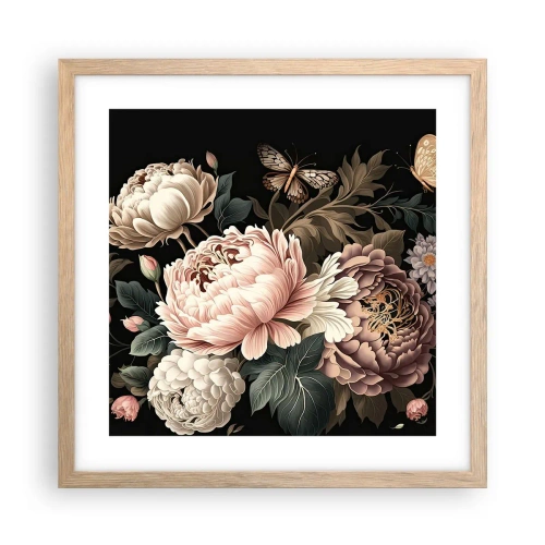 Poster în ramă de stejar deschis - În stil baroc - 40x40 cm