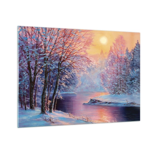 Tablou pe sticlă - Culorile iernii - 100x70 cm