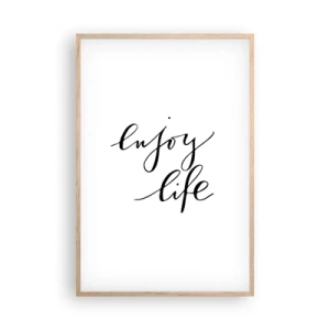 Poster în ramă de stejar deschis - Nimic de adăugat... - 61x91 cm