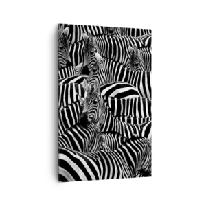 Tablou pe pânză - Portret de grup cu dungi - 80x120 cm