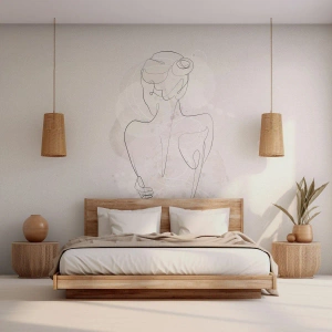 Tapet Premium Canvas - Ca un instrument sensibil - Femeie, Corp, Grafică - 100x70 cm