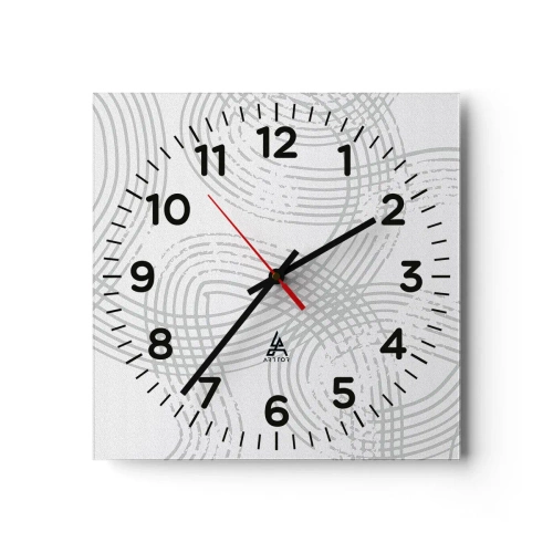 Ceas de perete - Ceas pe sticlă - Nu există o cale ușoară - 30x30 cm
