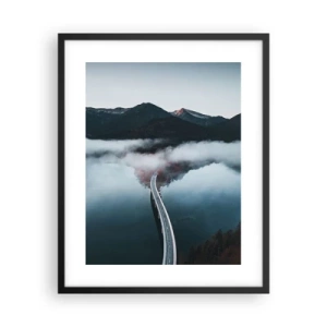 Poster în ramă neagră - Peste o apă netedă ca o oglindă - 40x50 cm