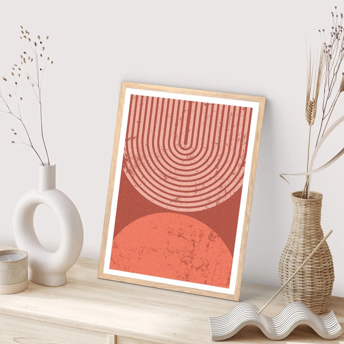 Poster în ramă de stejar deschis - Relație strânsă - 61x91 cm