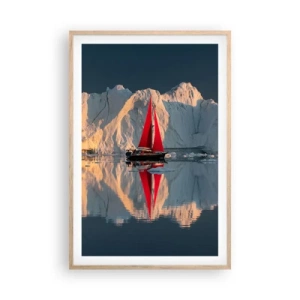 Poster în ramă de stejar deschis - La capătul lumii - 61x91 cm
