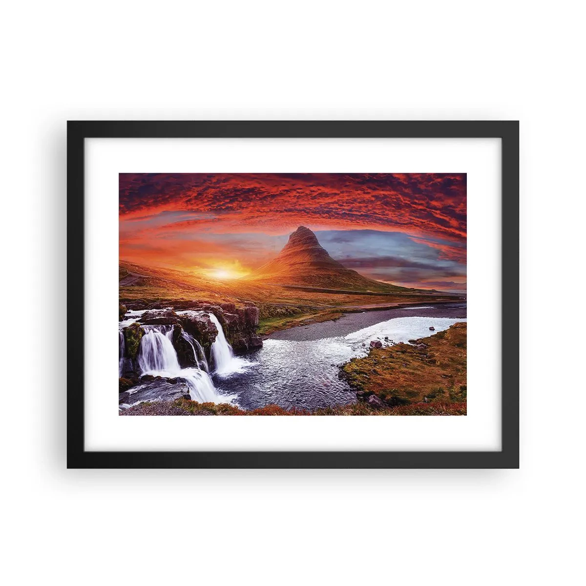 Poster în ramă neagră - Imaginea Pământului de Mijloc - 40x30 cm