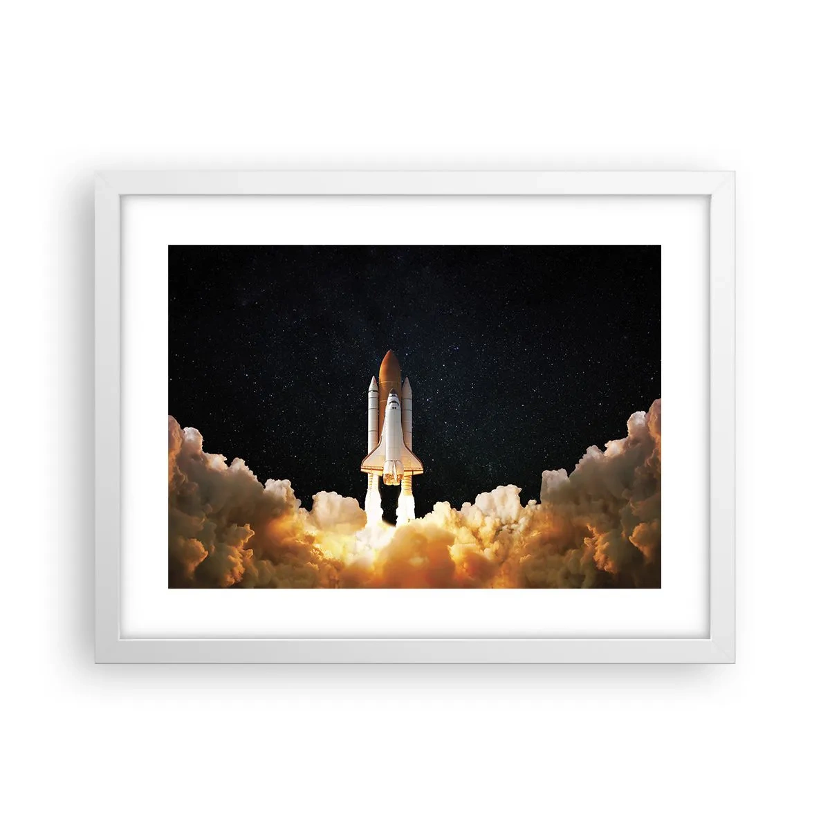 Poster în ramă albă - Ad astra! - 40x30 cm