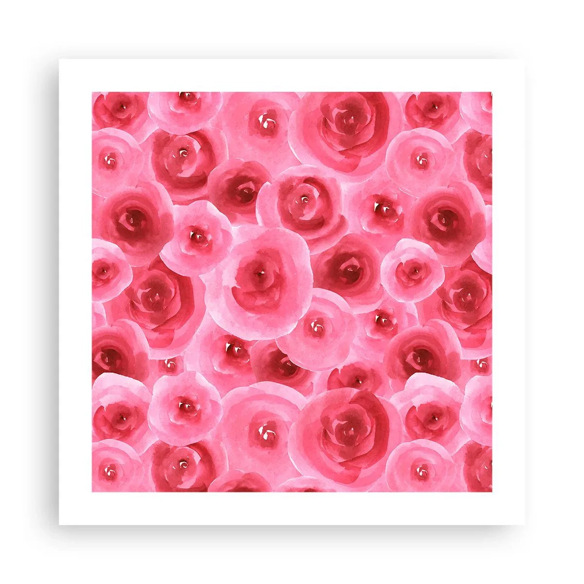 Poster - Trandafiri de sus în jos - 50x50 cm