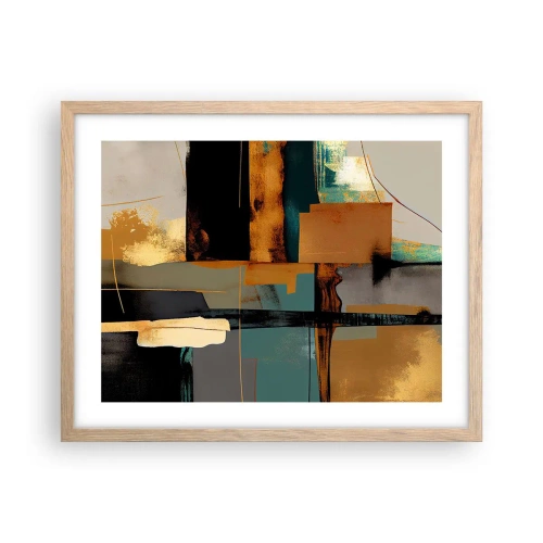 Poster în ramă de stejar deschis - Abstracția - lumină și umbră - 50x40 cm