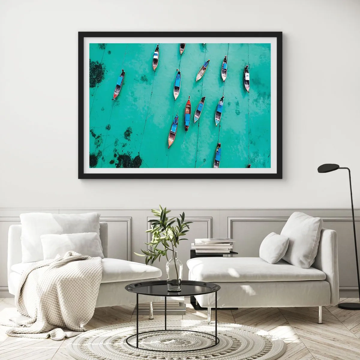 Poster în ramă neagră - În așteptare - 70x50 cm