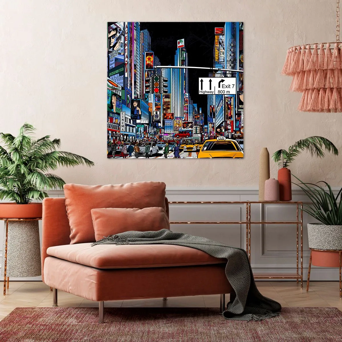 Tablou pe pânză - O noapte mare și comică - 70x70 cm