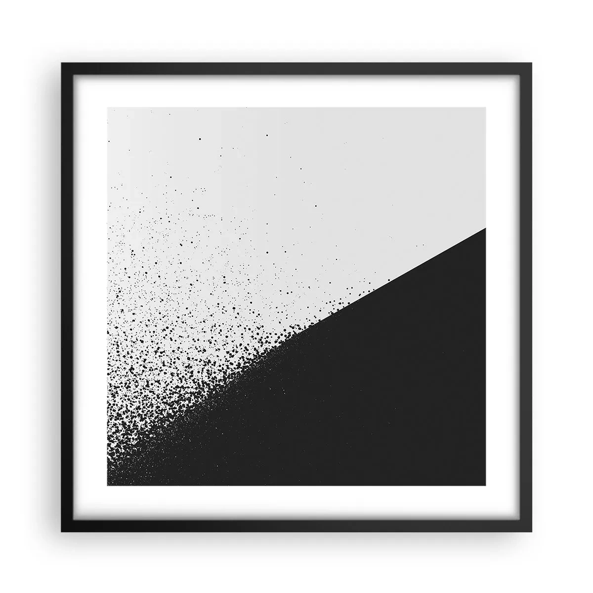 Poster în ramă neagră - Din ce în ce mai repede, din ce în ce mai mult - 50x50 cm
