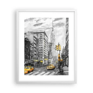 Poster în ramă albă - O poveste din New York - 40x50 cm
