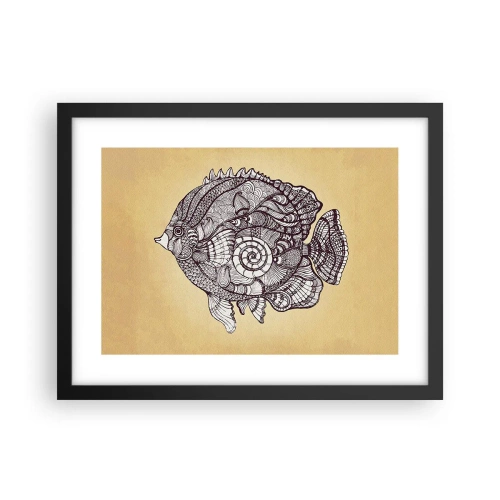 Poster în ramă neagră - Dintr-un ocean de ornamente - 40x30 cm