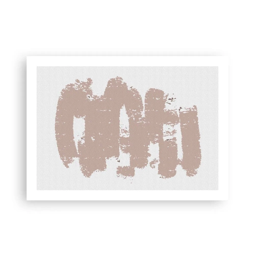 Poster - Abstracție în roz moale - 70x50 cm