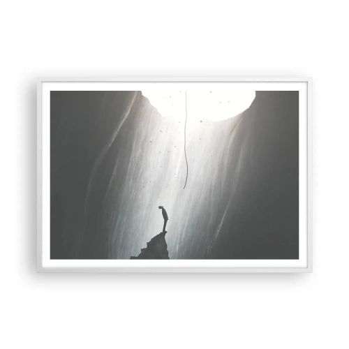 Poster în ramă albă - Există întotdeauna o cale de ieșire - 100x70 cm